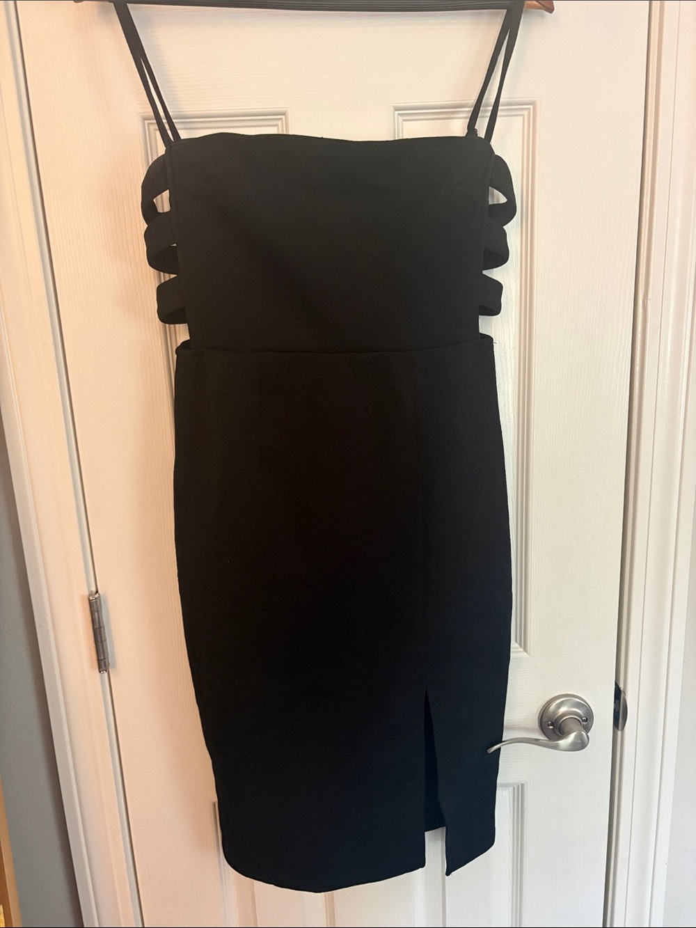 Trixxi Black Strappy Cutout Mini Dress